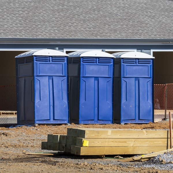 how often are the portable restrooms cleaned and serviced during a rental period in McSwain CA